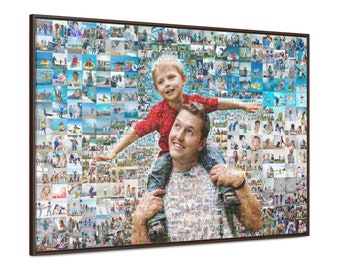 Personalized Photo Mosaic Portrait using your photos Dad gift Photo Gift For Him, Her Personalized Wall Decor Art Collage Digital File
