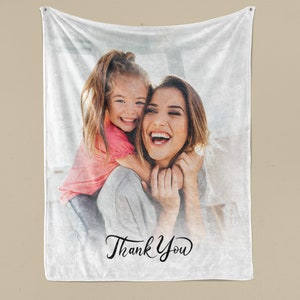 Custom picture Blanket from photo Personalized Portrait Blanket Birthday Gift from Him Her Anniversary Gift for couples image 4