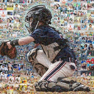 Digital file Custom Mosaic Photo Collage using 250-1000 photos, Custom Portrait Gif for Dad, Family photo Gift, Wall Art Decor Collage