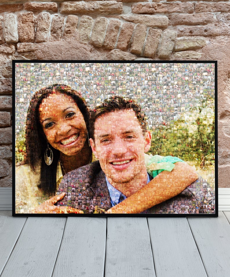 Custom Photo Mosaic Portrait: Personalized Memory Gift (digital File ...
