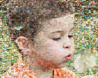 Collage de fotos en mosaico personalizado con entre 250 y 1000 fotos, gif de retrato personalizado para papá, regalo de fotos familiares, archivo digital de collage de decoración de arte de pared