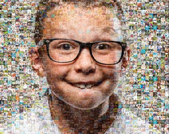 99-1000 photos Personalized Mosaic Photo Collage  Portrait Collage Gift For Him, Her Family Gift  Custom Wall Decor Art Collage Digital File