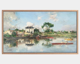 Vintage Küstenlandschaft Gemälde für Samsung Frame TV (Digitaler Download)
