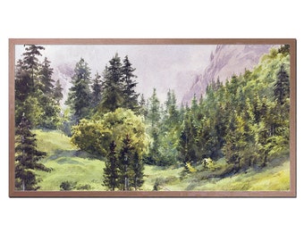 Arte de paisagem florestal vintage para TV Samsung Frame (download digital)