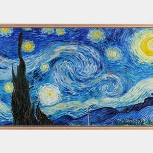 Arte em moldura para TV Samsung Starry Night: pintura a óleo vintage de Van Gogh (download digital)