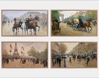 Samsung Frame TV Art: Vintage Paris Paintings Set (Digital Download)