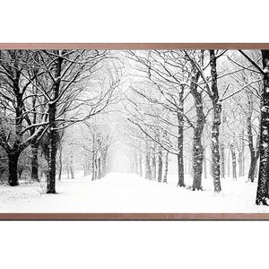 Samsung Frame TV Art, Winter Landscape, Winter Digital Art, Snow Covered Forest, Digital Download for Samsung Frame, Instant Download