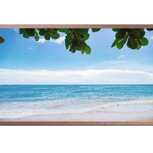 Samsung Frame Tv Art Ocean, Tropical Beach, Digital Art for Frame Tv, Instant Download, Tv Art