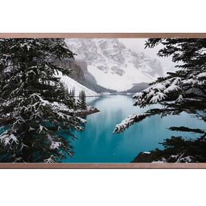 Samsung Frame TV Art, Lake Louise in Alberta, Winter Digital Art, Winter Landscape, Digital Download for Samsung Frame, Instant Download