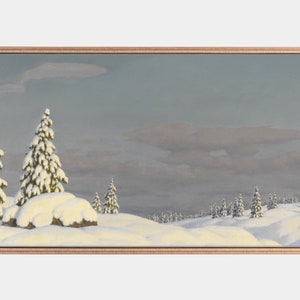 Samsung Frame Tv Art, Winter Digital Art, Winter Landscape, Paintings of Winter, Vintage Paintings, Christmas Artworks, Instant Download