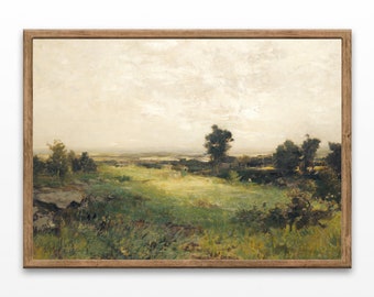 Housatonic Valley Oil Painting: Vintage Landscape Art (Digital Download)