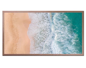 Beach Landscape Samsung Frame TV Art: Ocean Waves (Digital Download)
