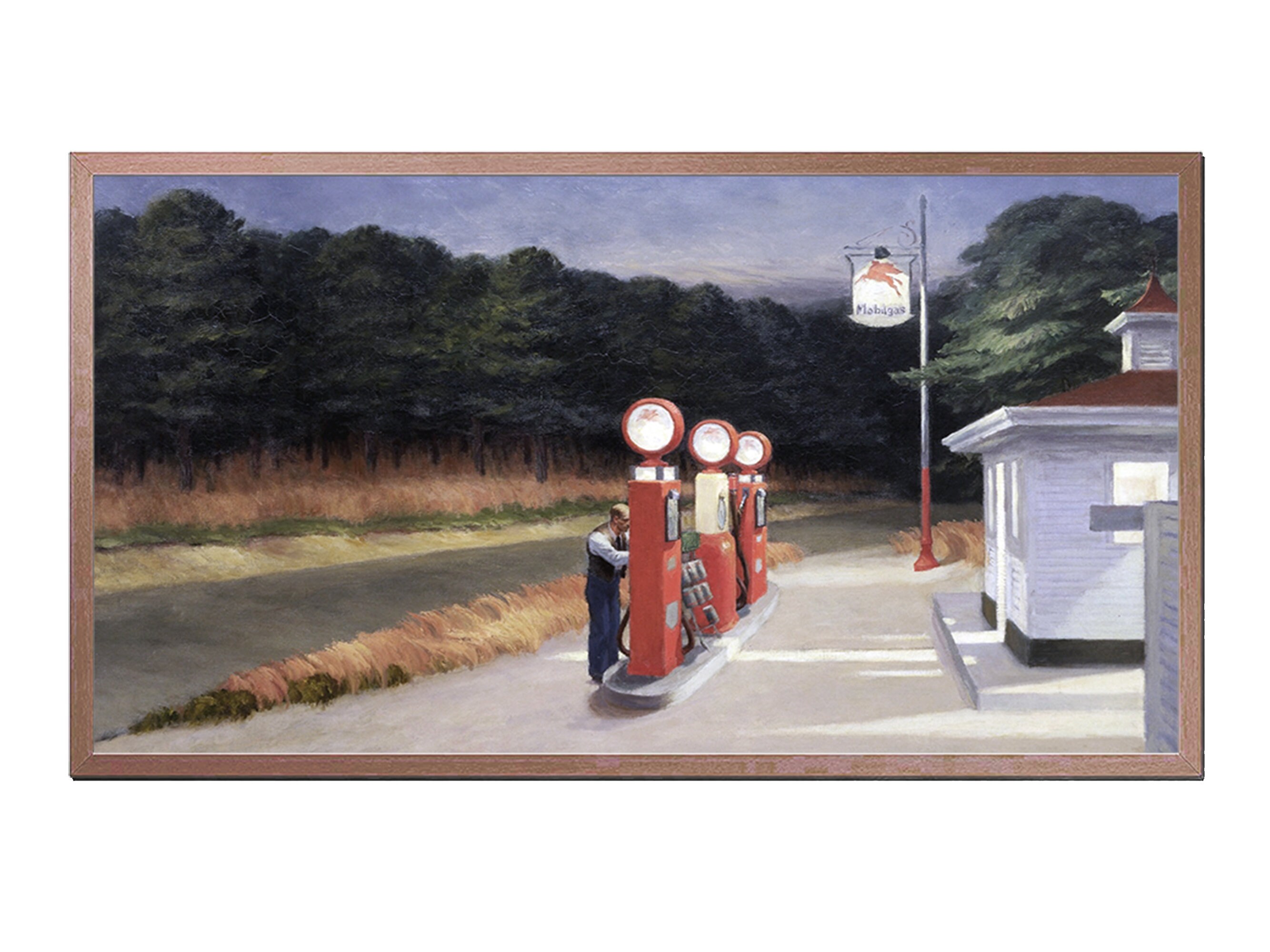 Edward Hopper Painting for Samsung Frame TV: Vintage Gas Station
