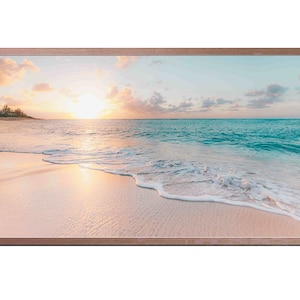 Samsung Frame TV Art, Sunset on the Beach, Samsung Art TV, Digital Download for Samsung Frame, Instant Download