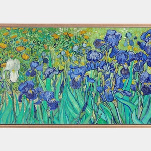 Samsung Frame Tv Art, Van Gogh Artworks, Paintings of Irises, Vintage Oil Paintings, 4k Frame Tv Art, Instant Download