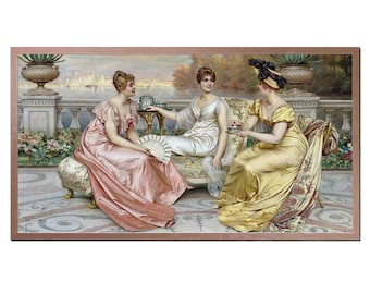 Art mural pour téléviseur Samsung Frame : tableau vintage pour le goûter (téléchargement numérique)