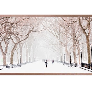 Snowy Central Park Art for Samsung Frame TV (Digital Download)