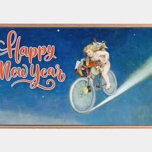 Samsung Frame Tv Art, Christmas Paintings, Happy New Year, Vintage Christmas Artworks, Digital Tv Art, Instant Download