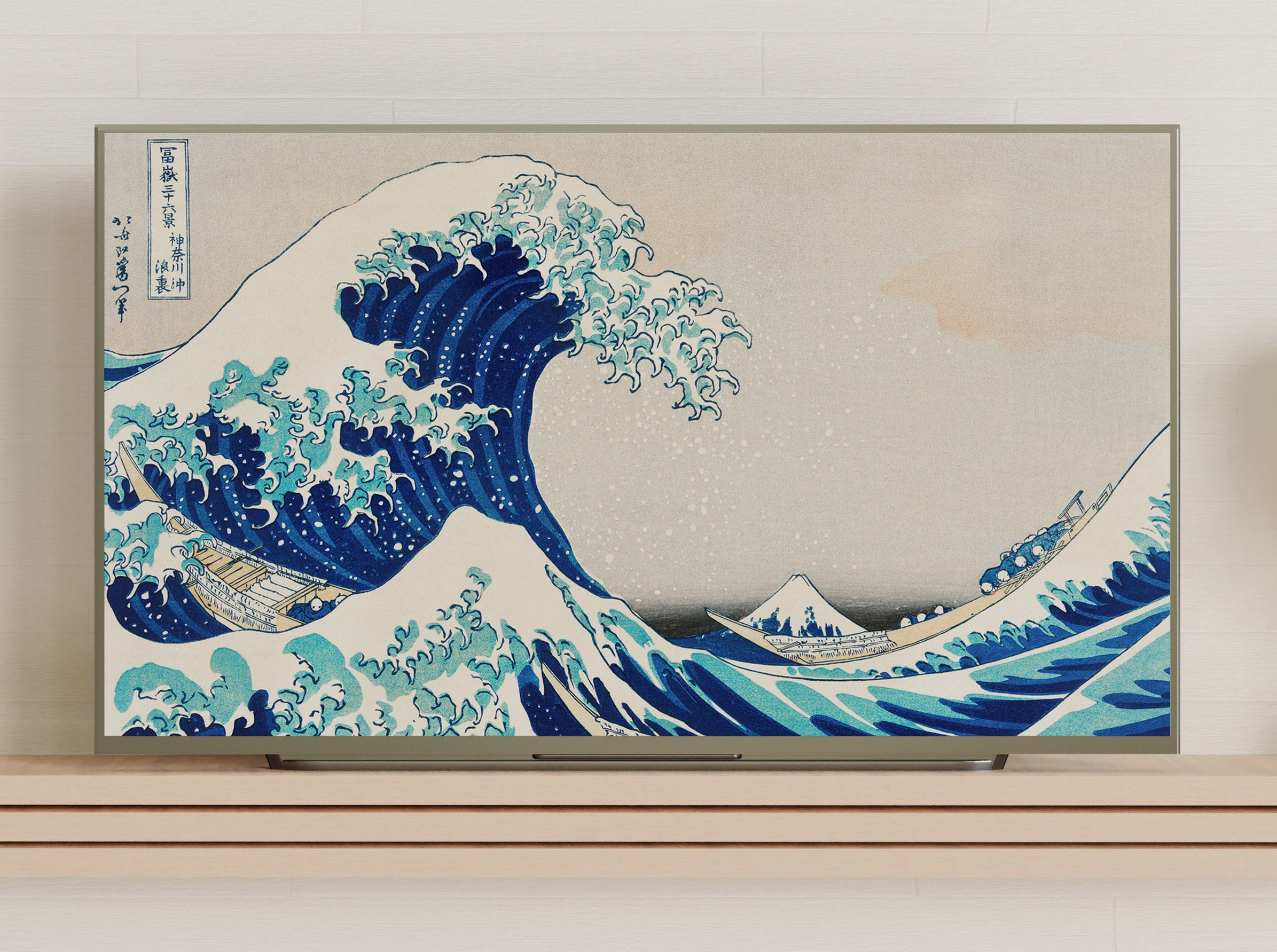 楽天 Tv Frame Samsung Art, off Wave Great the Art, Japanese アート・デザイン・音楽