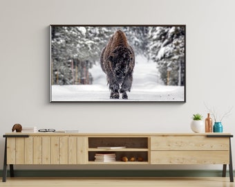 Winter Bison Samsung Frame TV Art (Digital Download)