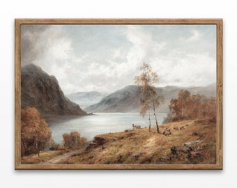 Loch Katrine Scotland Print: 19th Century Mountain Landscape (Digital Download)