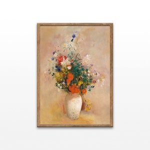 Dipinti di vasi di fiori, stampe d&#39;arte francesi, opere d&#39;arte floreali vintage, fiori nell&#39;arte, decorazioni per la casa, regali da parete stampabili