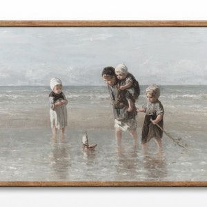 Children of the Sea Print: 19th-Century Beach Artwork (Digital Download)
