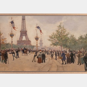Samsung Frame Tv Art, Paintings of Paris, Entrance to the 1889 World&#39;s Fair, Vintage French Artworks, Instant Download