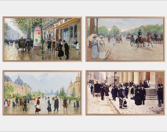 Samsung Frame TV Art: Vintage Paris Cityscape Paintings (Digital Download)