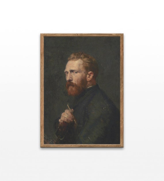 ゴッホの自画像ヴィンテージアートプリント（デジタルダウンロード
