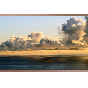 Samsung Frame Tv Art, Summer Sky and Ocean, Frame Tv Art, Cloud Landscape, Digital File for Tv, Instant Download
