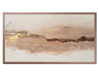 Abstract Samsung Frame TV Art: Modern Neutral Landscape (Digital Download)
