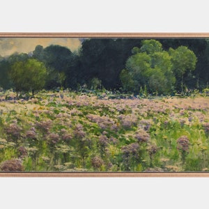 Samsung Frame Tv Art, Vintage Landscape Paintings, Flower Field, Vintage Artworks, Digital Tv Art, Instant Download