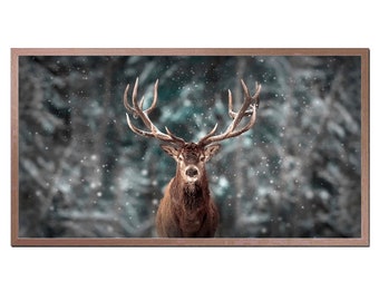 Winter Reindeer Art for Samsung Frame TV (Digital Download)