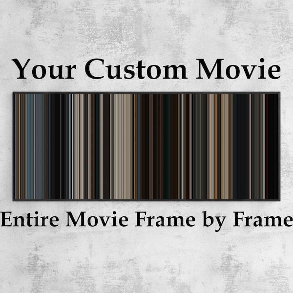 Your Custom Movie - Cinema Barcode - Movie Poster - Digital Download