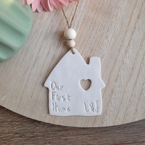 Personalized house ornament // address keepsake // first home housewarming gift // realtor gift image 5