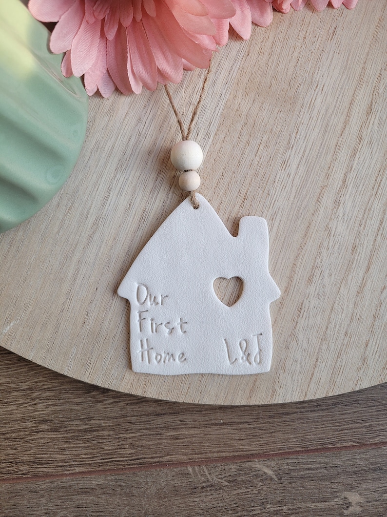 Personalized house ornament // address keepsake // first home housewarming gift // realtor gift image 5