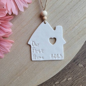 Personalized house ornament // address keepsake // first home housewarming gift // realtor gift image 4