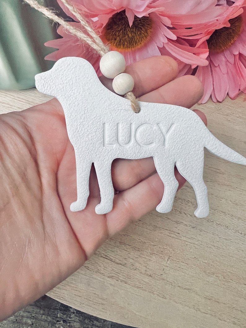 Personalized labrador ornament // dog lover gift // dog ornament // custom handmade gifts image 2