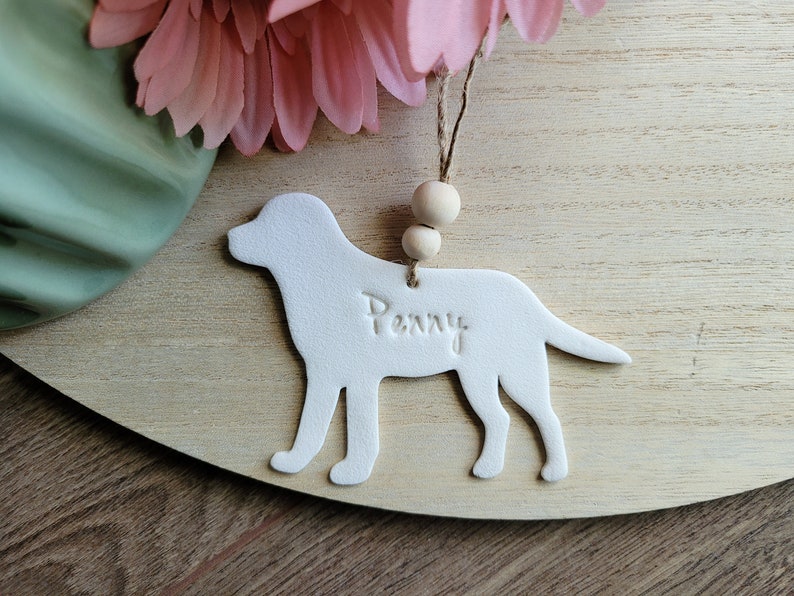 Personalized labrador ornament // dog lover gift // dog ornament // custom handmade gifts image 1