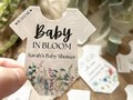 Onesie Seed Paper Baby Shower Favours (2.75 inches) | Plantable Thank You Tags | Personalized