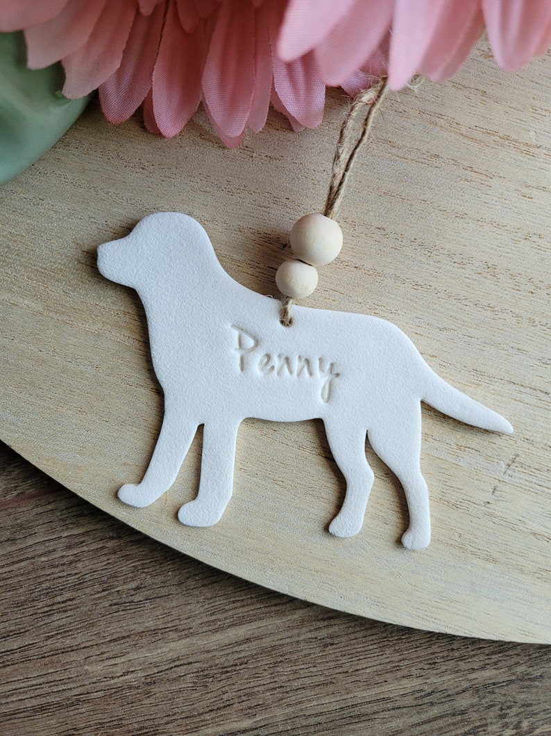 Personalized labrador ornament // dog lover gift // dog ornament // custom handmade gifts image 3