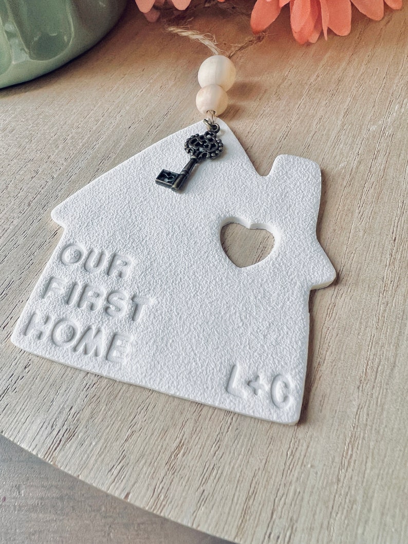 Personalized house ornament // address keepsake // first home housewarming gift // realtor gift The OG