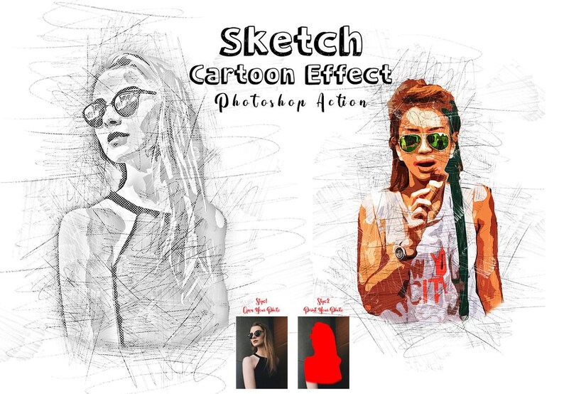 Cartoon Photoshop Action Bundle , Cartoon Effect Adobe, Photoshop CC image 7