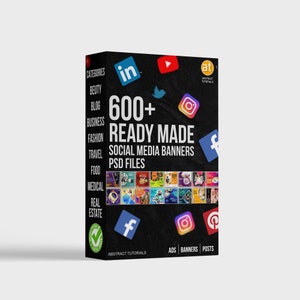 600+ Ready made social media banner templates Photoshop PSD Format, Youtube, Facebook, Instagram, Twitter