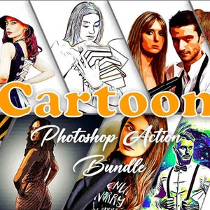 Cartoon Photoshop Action Bundle , Cartoon Effect Adobe, Photoshop CC image 1