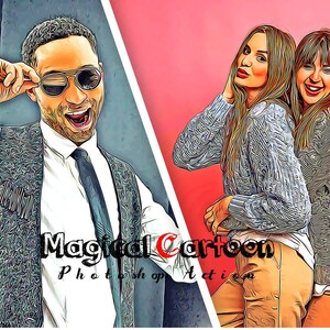 Cartoon Photoshop Action Bundle , Cartoon Effect Adobe, Photoshop CC image 6