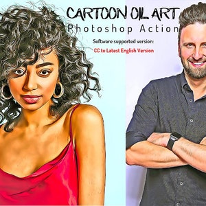 Cartoon Photoshop Action Bundle , Cartoon Effect Adobe, Photoshop CC image 2
