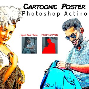 Cartoon Photoshop Action Bundle , Cartoon Effect Adobe, Photoshop CC image 3