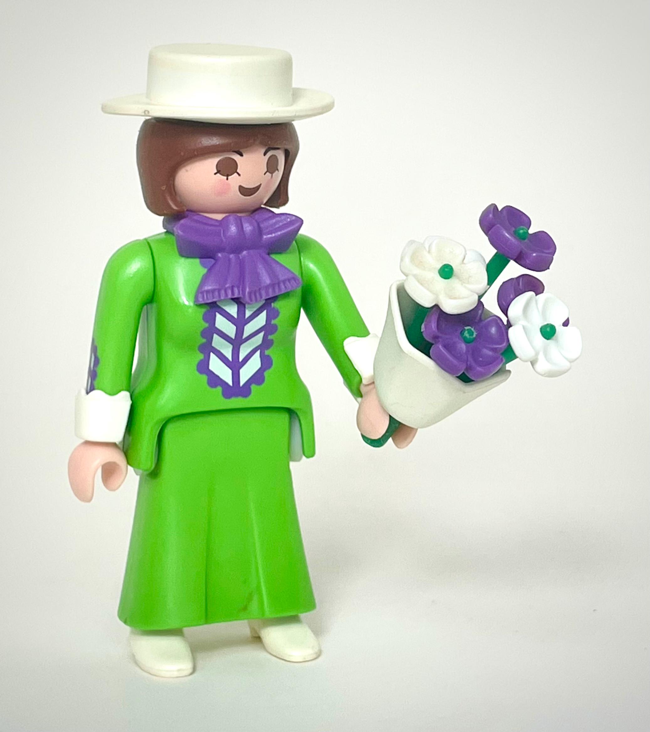 Famille Playmobil Bleue – Série 1900 Customisée – Figurines Occasion